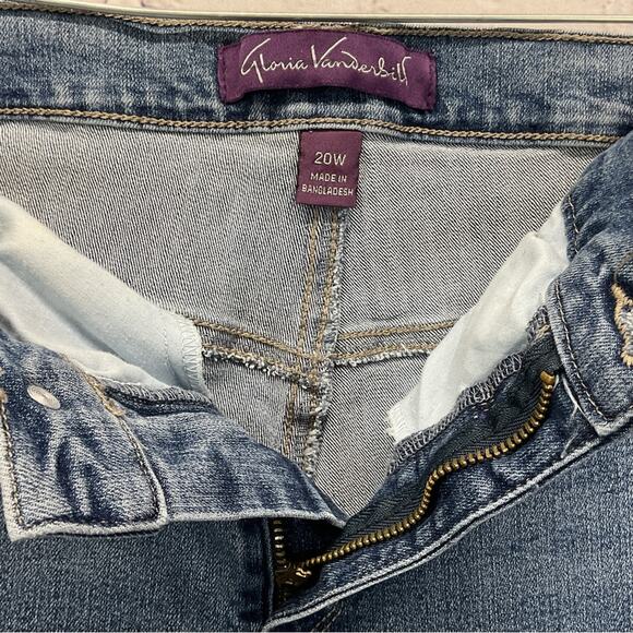 Gloria Vanderbilt Blue Jeans Womens Plus 20W Stretch Boot Cut Med Wash High Rise - Picture 2 of 11
